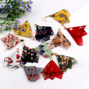Chiffon Flower Tassel Fabric Charms Keychain Handbag Pendant