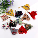 Chiffon Flower Tassel Fabric Charms Keychain Handbag Pendant