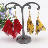 Chiffon Flower Tassel Fabric Charms Keychain Handbag Pendant