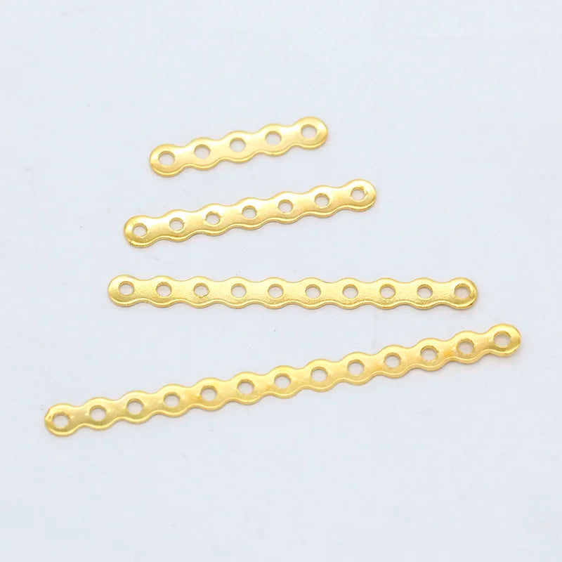 Silver Plated Metal Spacer Bars Connectors Beads for Jewelry Making