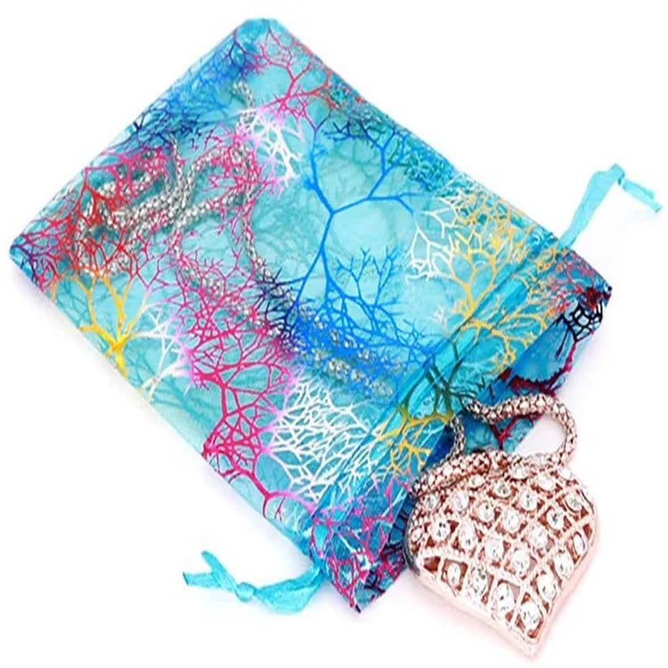 100pc 7x9cm Organza Jewelry Pouch-Organza Bags Wedding Party Favor Gift K39F