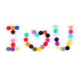 Abacus Beads Silicone Beads DIY Teething Necklace BPA Loose Saucer Beads
