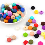 Abacus Beads Silicone Beads DIY Teething Necklace BPA Loose Saucer Beads