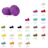Abacus Beads Silicone Beads DIY Teething Necklace BPA Loose Saucer Beads