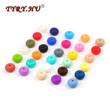 Abacus Beads Silicone Beads DIY Teething Necklace BPA Loose Saucer Beads