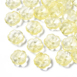 100pc Half Frosted Flower Spacer Glass Beads for DIY Jewelry Making