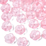 100pc Half Frosted Flower Spacer Glass Beads for DIY Jewelry Making