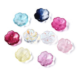 100pc Half Frosted Flower Spacer Glass Beads for DIY Jewelry Making
