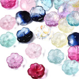 100pc Half Frosted Flower Spacer Glass Beads for DIY Jewelry Making