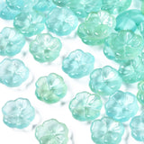 100pc Half Frosted Flower Spacer Glass Beads for DIY Jewelry Making