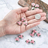 100pc Porcelain Clay Rose Flower Charms Beads Porcelain Cabochons DIY Jewelry