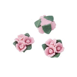 100pc Porcelain Clay Rose Flower Charms Beads Porcelain Cabochons DIY Jewelry