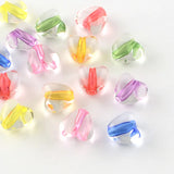 100pc Heart Transparent Acrylic Beads Mixed 9.5x10.5x7mm