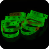 100pc Mixed 10mm Multicolor Silicone Bracelet Glow in Dark