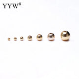 Brass Round Ball Space Beads 2/3/4/6/8mm for DIY Necklaces