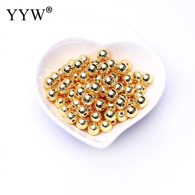 Brass Round Ball Space Beads 2/3/4/6/8mm for DIY Necklaces