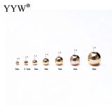 Brass Round Ball Space Beads 2/3/4/6/8mm for DIY Necklaces