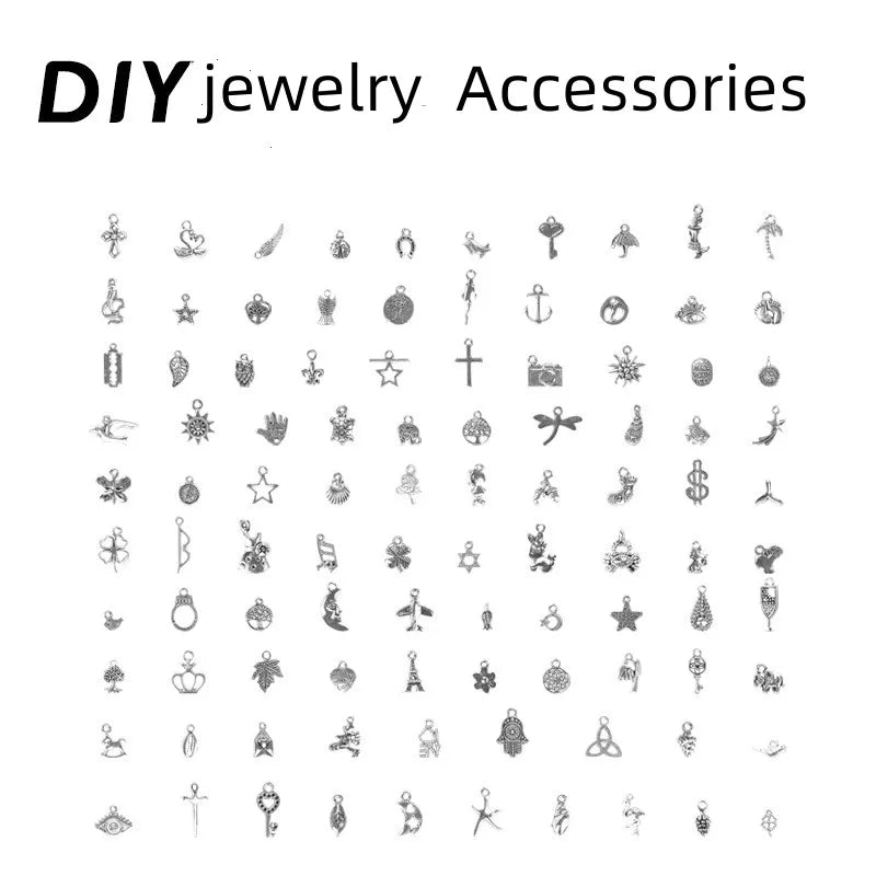 100pc Zinc Alloy Mini Jewelry Making Accessories Set