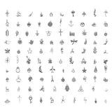 100pc Zinc Alloy Mini Jewelry Making Accessories Set