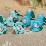 100pc 12mm Polymer Clay Rose Flower Spacer Beads for Jewelry Making