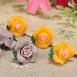 100pc 12mm Polymer Clay Rose Flower Spacer Beads for Jewelry Making
