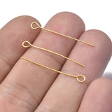 100pc Stainless Steel Eye Head Pins for DIY Jewelry Making