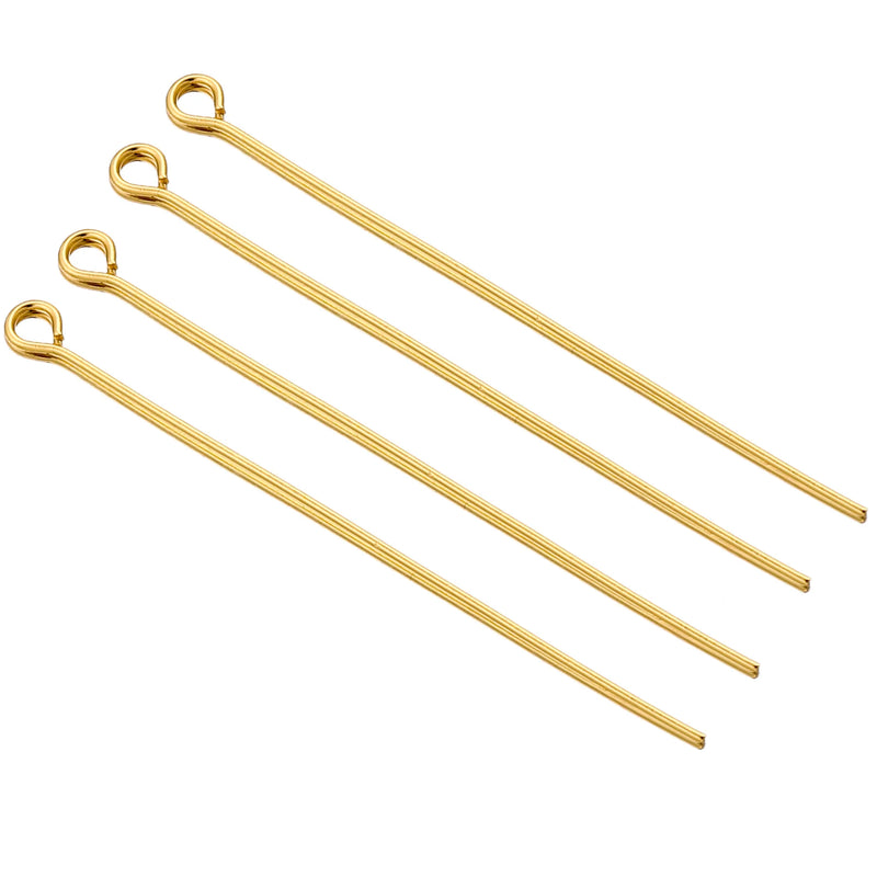 100pc Stainless Steel Eye Head Pins for DIY Jewelry Making