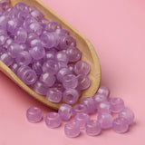 100pc Luminous Acrylic Pony Beads Flat Round Big Hole Beads DIY Jewelry