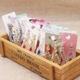 100pc Jewelry Earring Card Flower/Marbel/DIY Thank You Jewelry Drop Earring Tag