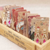 100pc Jewelry Earring Card Flower/Marbel/DIY Thank You Jewelry Drop Earring Tag