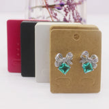 100pc Multi-Color Blank Paper Cowhide Earrings/Accessories Card