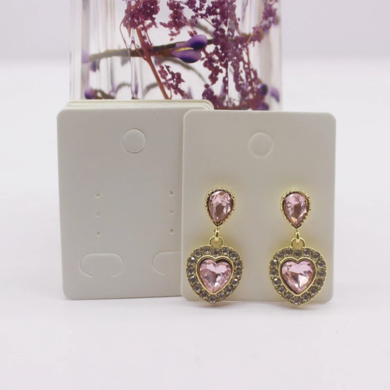 100pc Multi-Color Blank Paper Cowhide Earrings/Accessories Card