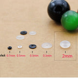 100pcs 0.8-1mm Rubber Clip Safety Stopper Beads Silicone Hose Charm Bracelets