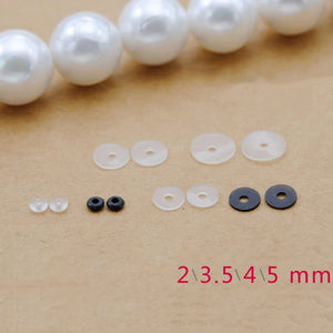 100pcs 0.8-1mm Rubber Clip Safety Stopper Beads Silicone Hose Charm Bracelets