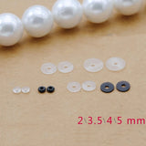 100pcs 0.8-1mm Rubber Clip Safety Stopper Beads Silicone Hose Charm Bracelets