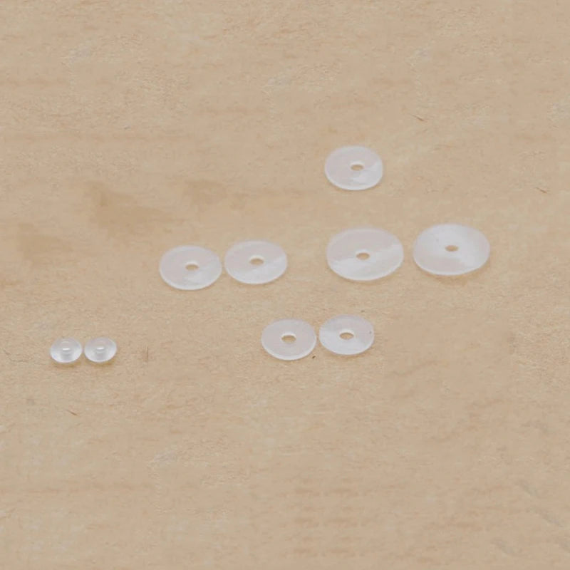100pcs 0.8-1mm Rubber Clip Safety Stopper Beads Silicone Hose Charm Bracelets