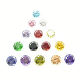 100pcs 0.8-4.0 Round Cut Cubic Zirconia Bead Stone, Various Colors, DIY Jewelry