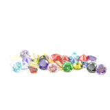 100pcs 0.8-4.0 Round Cut Cubic Zirconia Bead Stone, Various Colors, DIY Jewelry