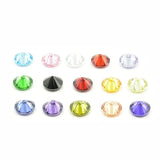 100pcs 0.8-4.0 Round Cut Cubic Zirconia Bead Stone, Various Colors, DIY Jewelry