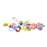 100pcs 0.8-4.0 Round Cut Cubic Zirconia Bead Stone, Various Colors, DIY Jewelry