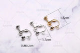 100pcs Adjustable Ear Clip With Pendant Hole DIY Ear Jewelry Materials