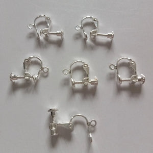 100pcs Adjustable Ear Clip With Pendant Hole DIY Ear Jewelry Materials