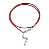 100pcs 1.5mm Wax Cotton Cord Lobster Clasp Necklace Chains for DIY Jewelry
