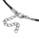 100pcs 1.5mm Wax Cotton Cord Lobster Clasp Necklace Chains for DIY Jewelry