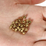 100pcs Brass Cube Spacer Beads for DIY Bracelets Necklace