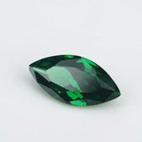 100pcs Green Glass Synthetic Gems Marquise Shape Loose Stone for DIY Jewelry
