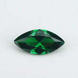 100pcs Green Glass Synthetic Gems Marquise Shape Loose Stone for DIY Jewelry