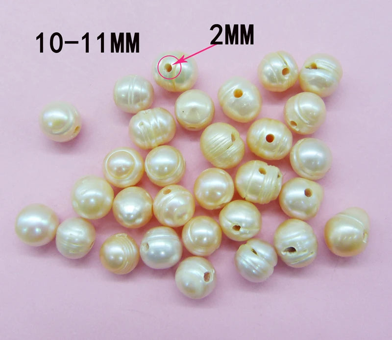 100pcs 10-11mm Natural Pink Freshwater Pearl DIY Hand Pearl