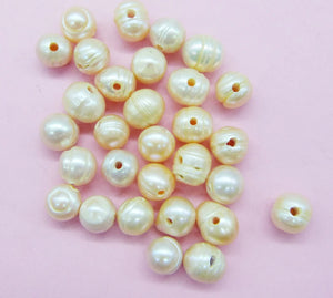 100pcs 10-11mm Natural Pink Freshwater Pearl DIY Hand Pearl