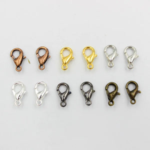 100pcs Lobster Clasps Silver Plated Alloy DIY Jewelry Findings